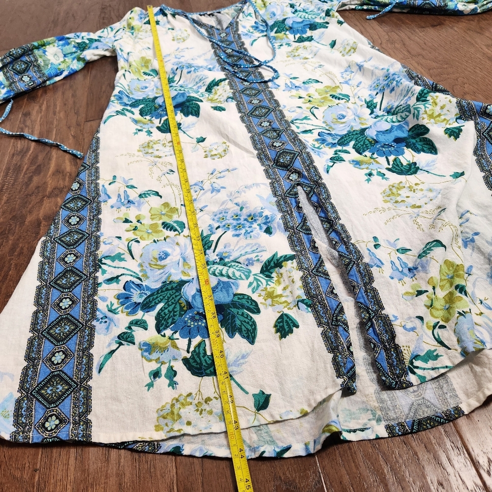 Floral Blue Midi Dress - Picture 13 of 14